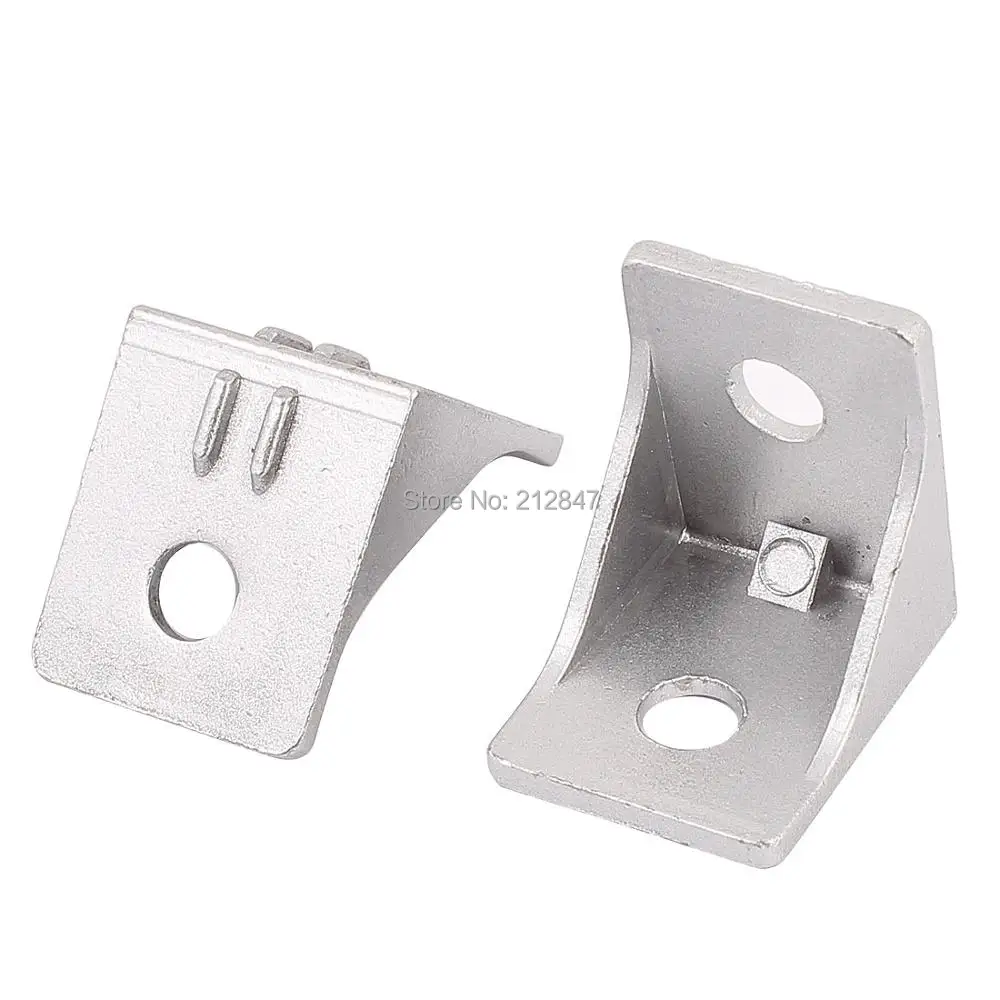2Pcs Aluminum Alloy 33x33x28mm Corner Braces Angle Brackets Supportsin