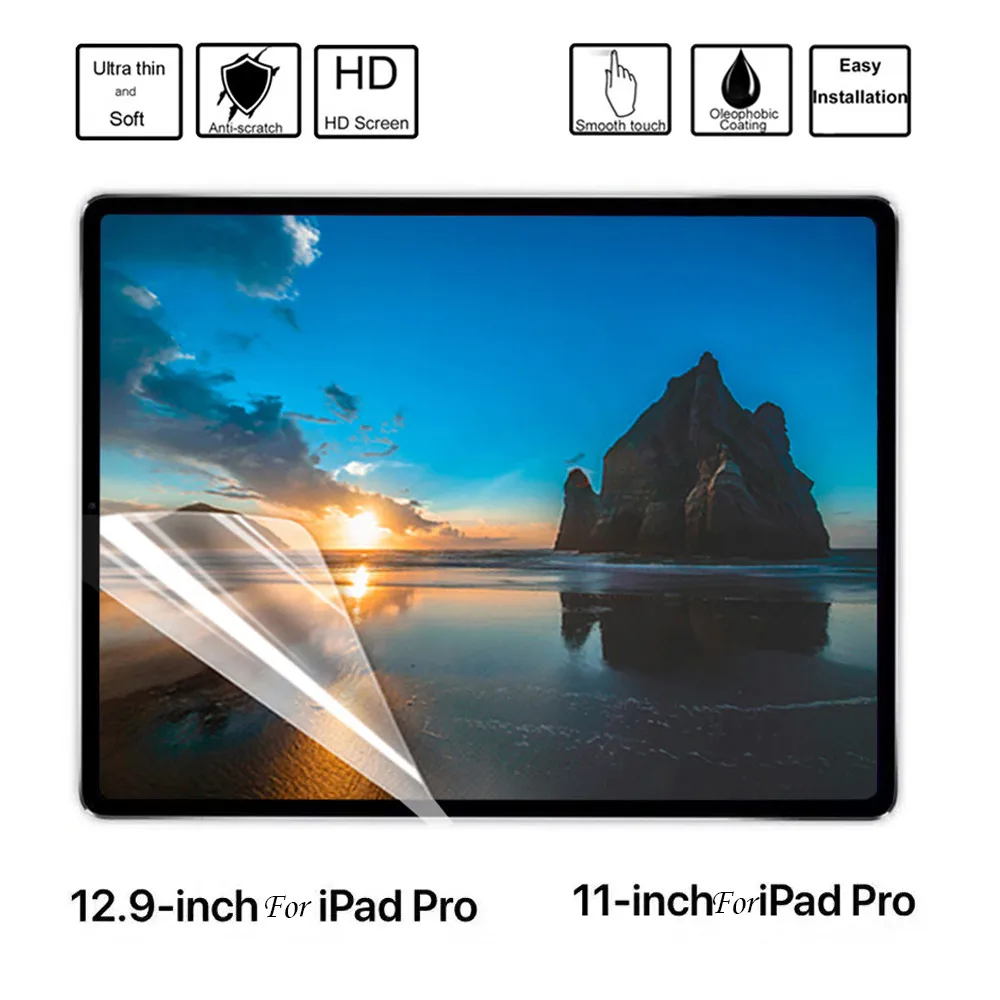 4 шт HD защитная пленка для iPad PRO Ультра прозрачная ПЭТ HD мягкая пленка защитная пленка для экрана для iPad PRO 11/12. 9 дюймов