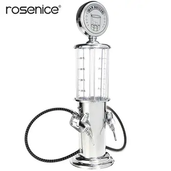 

Double Gun Pump Drinking Vessels Mini Beer Dispenser Machine with Transparent Layer Design Gas Station Bar for Drinking Wine
