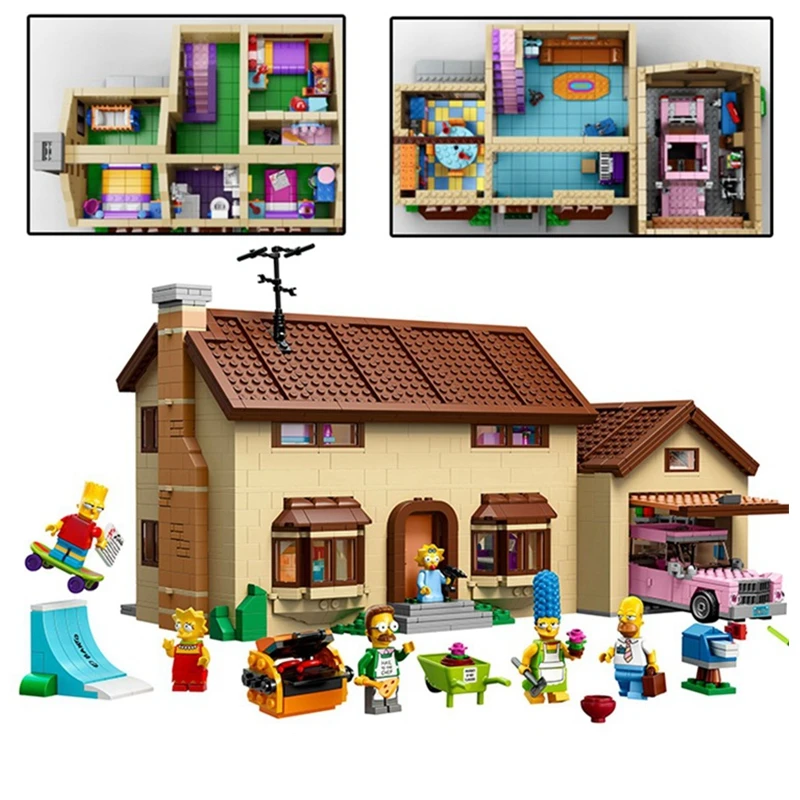 

Dhl FREE LEPIN 16005 the Simpsons House Lepin 16004 the Kwik-E-Mart legoing Building Blocks Bricks Compatible Boys Gifts Figure