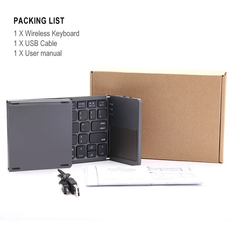 

Ultra Thin Mini Bluetooth 3.0 Three system Keyboard With Rechargeable Foldable for Samsung T830
