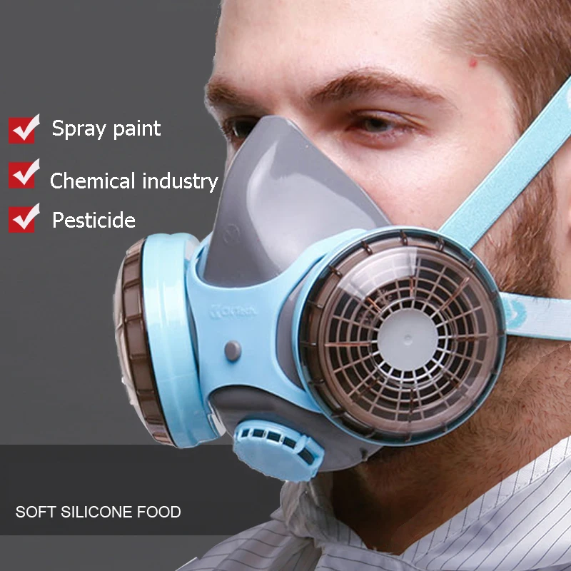 

Gas Mask Spray Paint Chemical Dust Mask Industrial Dust Pesticide Formaldehyde Protective Mask with Glasses