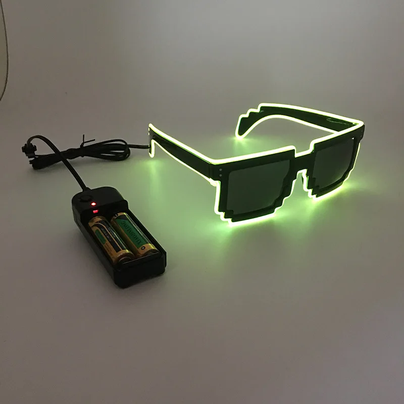 Цветные очки DIY 2020 светодиодный светильник El Wire мигающие EDM EDC вечерние аксессуары