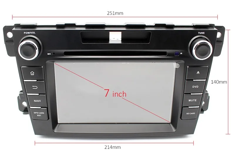 1024*600 HD сенсорный экран android 10 автомобильный dvd плеер для mazda CX 7 2010 2014 Автомобильная