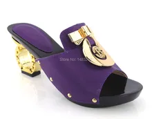 Item No.yh15-1785 purple Italian shoe and bag set ,African lady shoes matching wedding party dress For free shipping