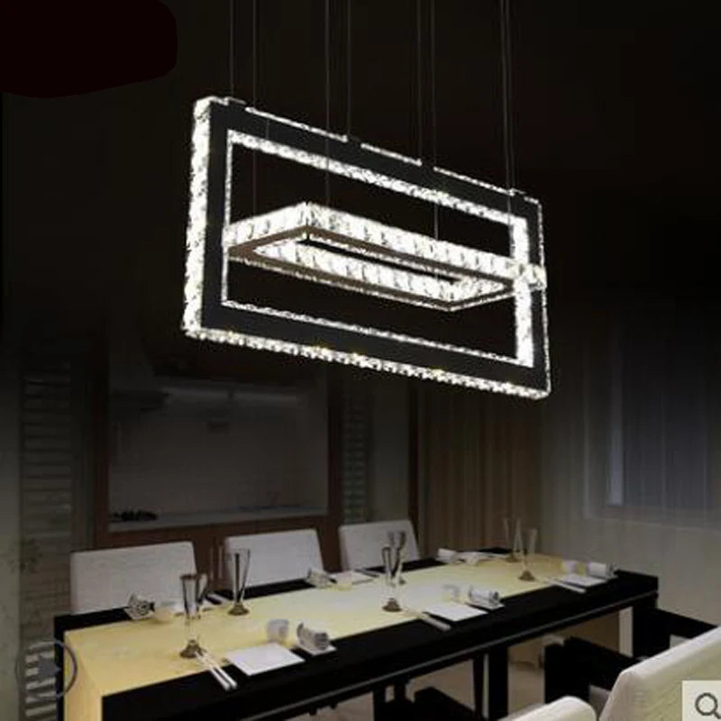 

Chandelier creative personalized restaurant lights modern minimalist living room lights rectangular double dining room lighting