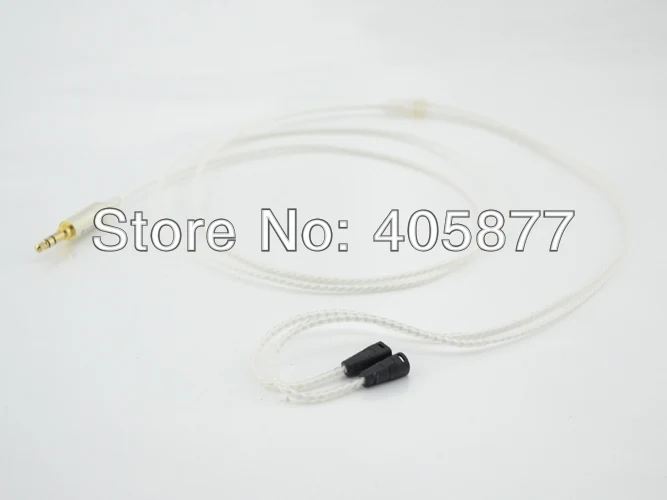 High quality silver plated headphone cable for IE8 IE80 headphone audio cable 1M