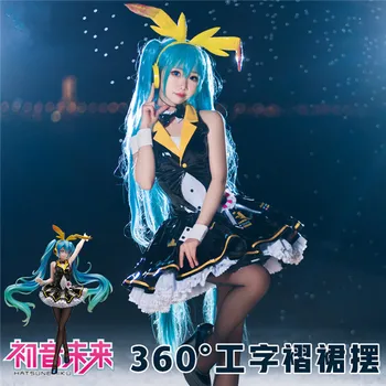 

VOCALOID Hatsune Miku Cosplay Costume Cos Bunny girl Black Dress Sweet and Lovely Style