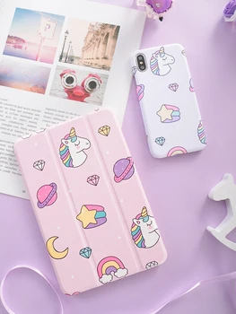 

cartoon Magnet Flip Cover For iPad Pro 9.7 air 10.5 11 10.2 12.9 2018 Mini2 3 4 5 2019 Tablet Case For New ipad 9.7 2017 2018