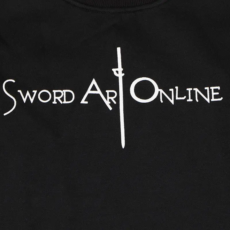 Новинка аниме SAO Sword Art Online толстовка с капюшоном куртка черный свитер