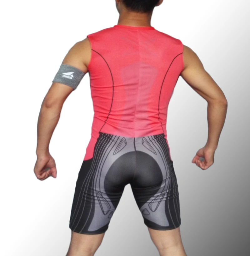 Badiace Man Tight Fast Running Speedsuit, цельный костюм без рукавов, спортивный костюм на молнии, майка, боди, облегающие рашгарды