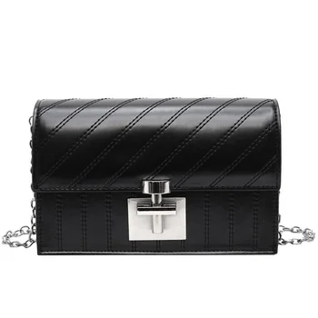 

Pu Leather Easy Matching Crossbody Bag Clutch Bag Over Shoulder With Chain Messenger Bags