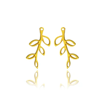 

Boucle D'oreille Femme 2020 Gold Color Dainty Olive Branch Stud Earrings Stainless Steel Plant Earring For Women Jewelry