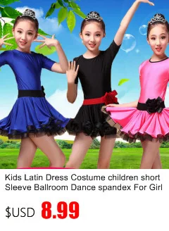 Детское платье-костюм для латиноамериканских танцев, детская одежда для соревнований, бальных танцев, спандекс, для девочек, сальса, Румба, ча, ча, Самба, юбки с оборками для танго