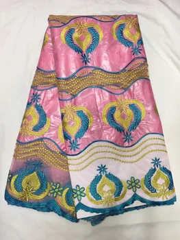 

bazin riche pink african fabric latest nigerian lace fabric high quality for wedding5yard/lotHLB-104