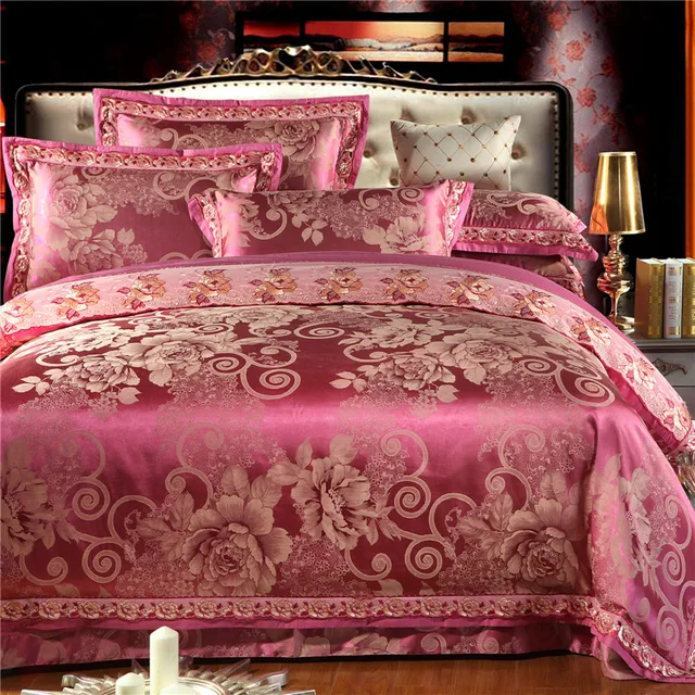 Hot Chinese Wedding Bedding Set Of Bed Linen Sheets Tencel Silk Hot Chinese Wedding Bedding Set Of Bed Linen Sheets Tencel Silk Minnie Paris Queen King Mustache