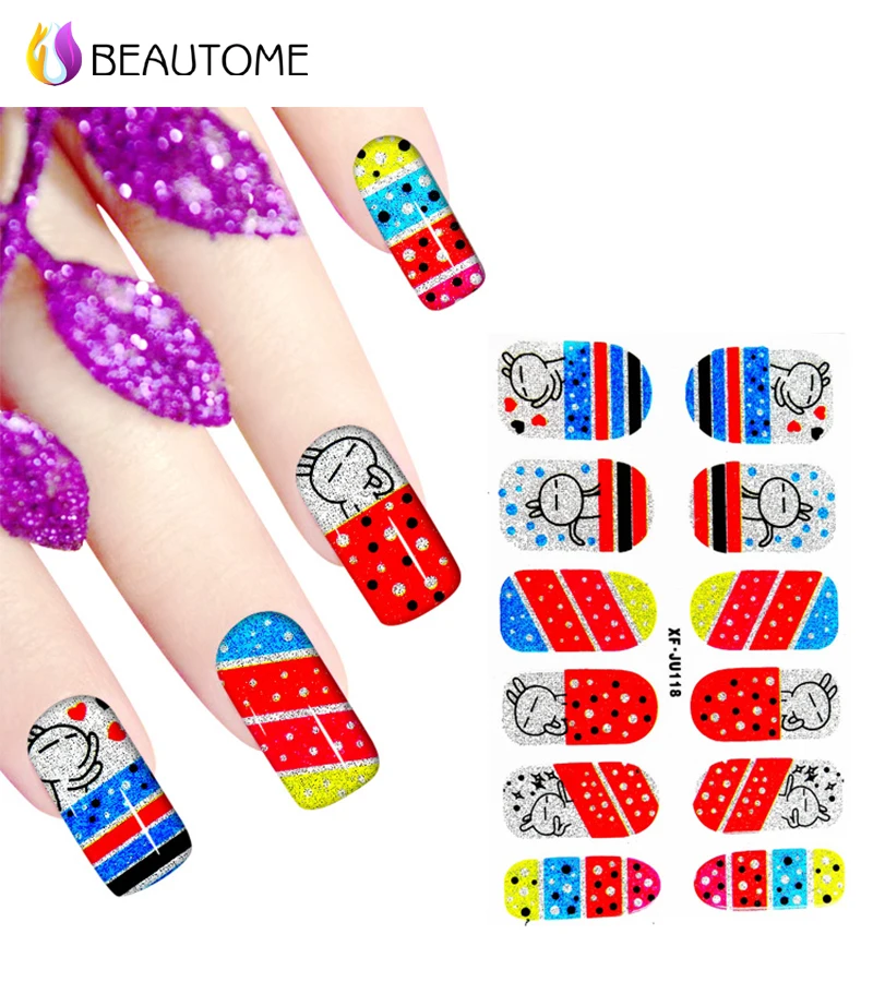 1pc Fashion Cartoon Rabbit 3D Design Nail Stickers Decals Nail Art