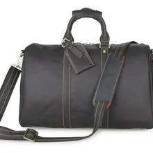 7077Q Винтаж Пояса из натуральной кожи огромная рука бизнес для мужчин дорожные сумки Мужская тотализаторов 18"