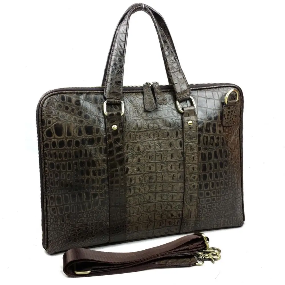 

First layer of cowhide genuine leather men bag business handbag briefcase crocodile shoulder bag messenger bag laptop