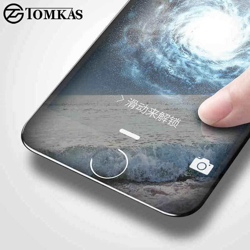 Tomkas 4D Gehärtetem Glas Für iPhone X 8 7 6 6s Screen Protector HD Premium Film Screen Protector F