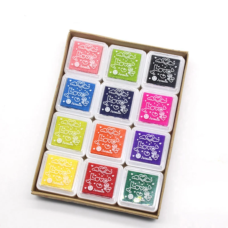 

Children DIY Finger Painting Color Inkpad Toddler Safe Finger Paint Inkpads Baby Creative Drawing Toys Kid Early Educational Toy