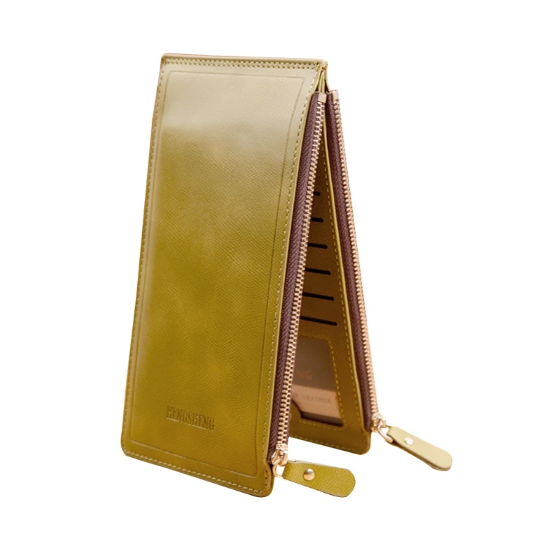 

Fashion Women Double Zippers Card Holder Ultrathin Coin Bags Wallet Purse Pouch