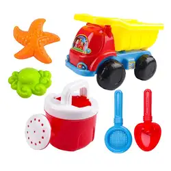 5 шт. детские игрушки для пляжа лопатка-грабли ведро Дети Открытый более 3 лет игра с песком игрушки 6 шт.; набор