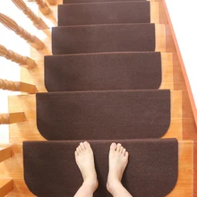 EHOMEBUY ковер 1 шт. продается современная мода коричневый нескользящий самоклеящийся домашний Коврик для пола складной боковой лестницы портативный