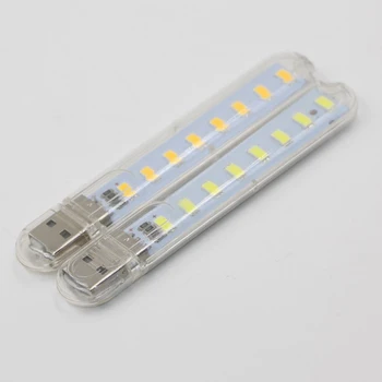 

Mini Mobile Power USB LED Lamp DC5V 3 LED 8 LED Camping Computer Portable Night USB Gadget Lighting For PC Laptop
