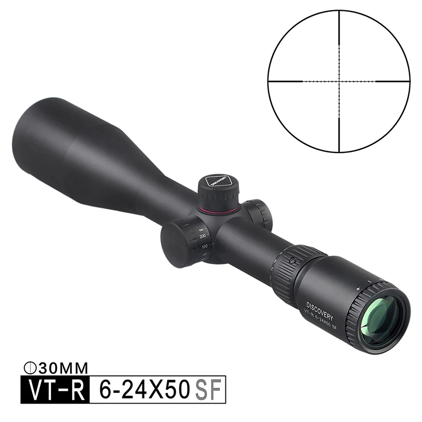 

Discovery Optics Hunting Shooting Riflescopes VT-R 6-24X50 SF Side focus second plane Long Range Airsoft Gun sight