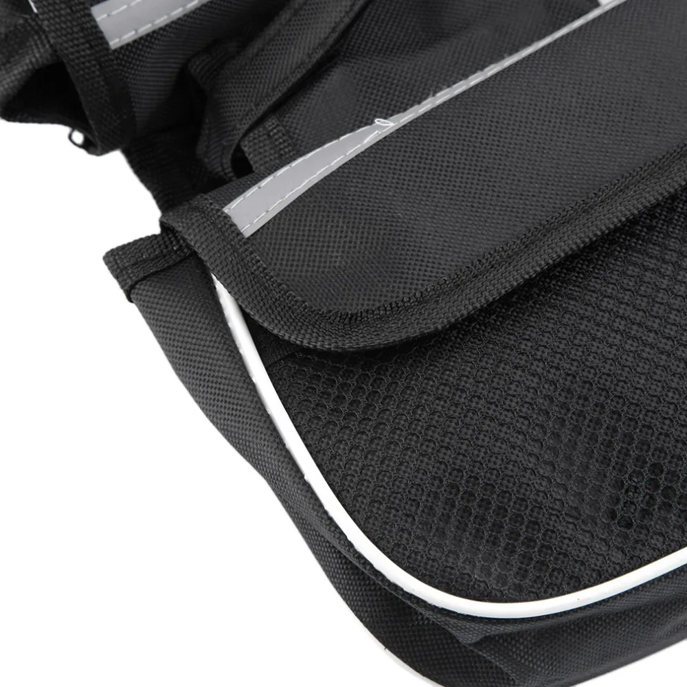 Excellent Bicycle Cycling Frame Pannier Saddle Front Tube Bag Both Side Double Pouch 15cm x 12cm x 5cm 10