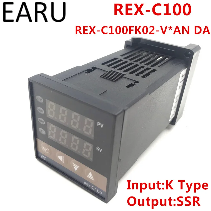 REX-C100 REX-C100FK02-V* AN DA цифровой PID контроль температуры контроллер Лер термометр SSR выход 0-400 градусов K Тип вход