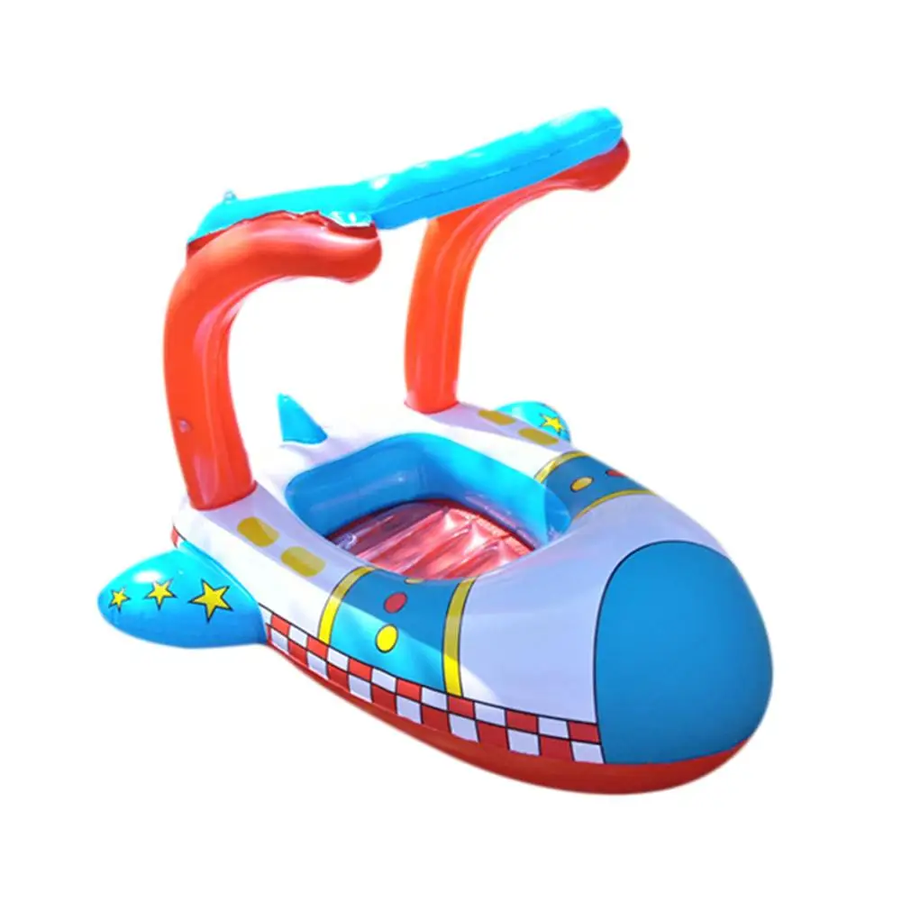 

Inflatable Floating Children's Water Boat Awning Combat Aircraft Outdoor Water Playing Seat Swimming Pool Float