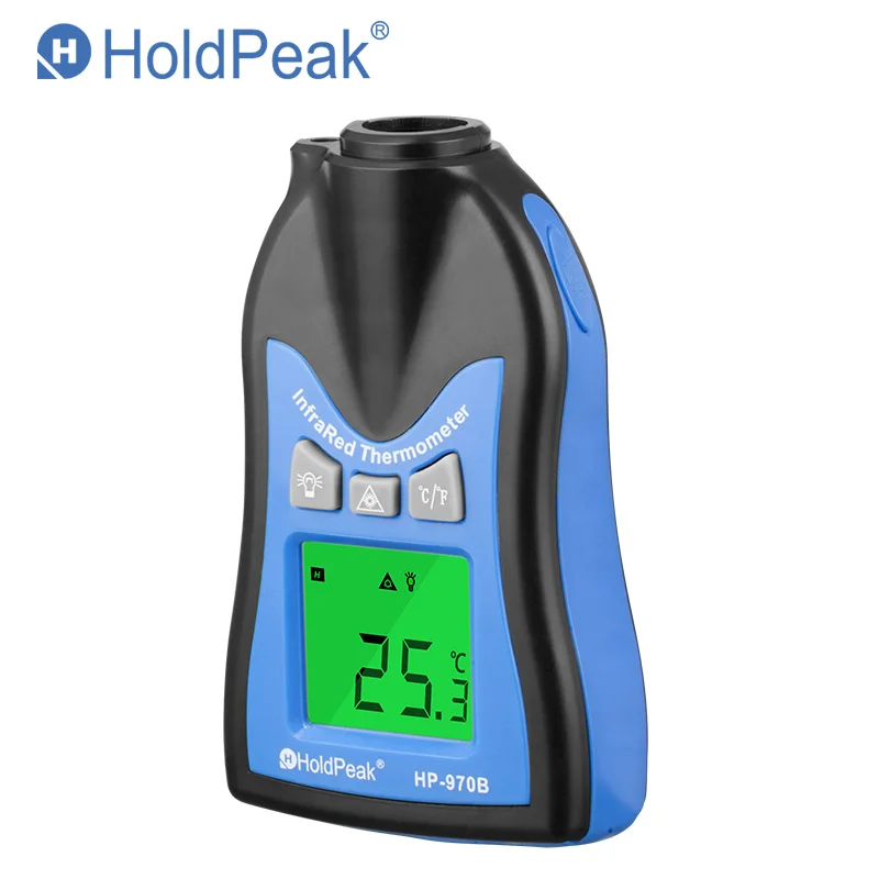 

HoldPeak HP-970B Portable Non Contact Digital Infrared Thermometer Mini Weather Station Tester Laser Termometro Instrument Tools