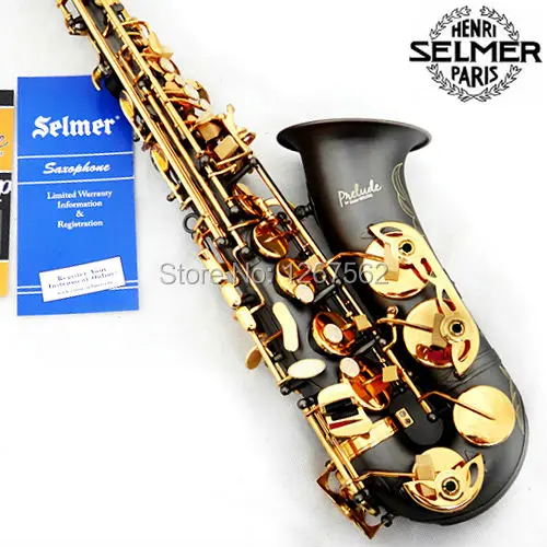 Best price at $320 Cheap Brand New France Conn Selmer Alto Saxophone Professional E Matte Black Sax mouthpiece With Case and Accessories