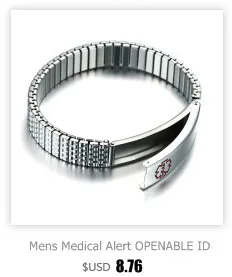 Пользовательские медицинские оповещения символ ID браслет манжета для мужчин и женщин нержавеющая сталь персонализированный браслет с гравировкой ювелирные изделия унисекс