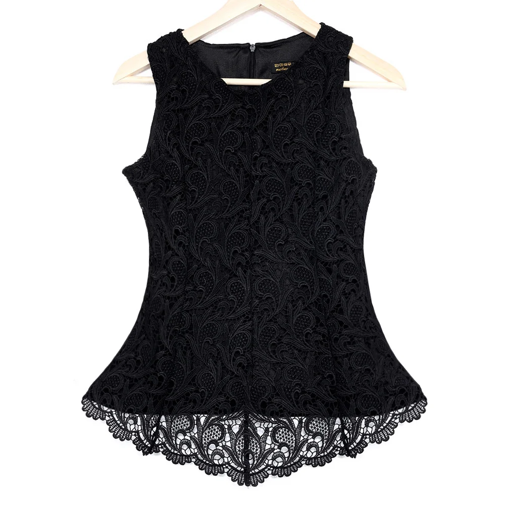Womens Tops Fashion 2015 Casual Lace Blouses Sleeveless Sexy Vintage ...
