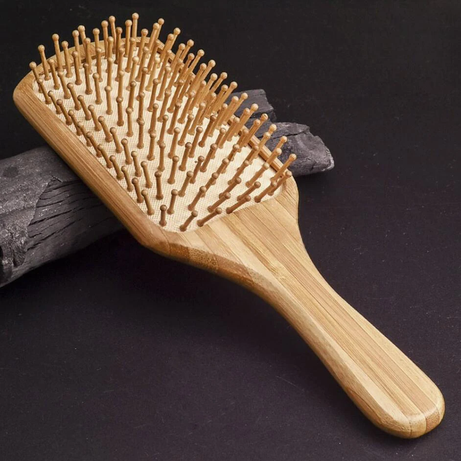 Деревянная бамбуковая расческа для волос, расческа для волос, массажная расческа для кожи головы, для улучшения здоровья волос, деревянная расческа для распутывания волос D30