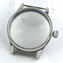 44 мм Парнис Смотреть стерильные случае подходят ETA 6498 6497 Рука обмотки съесть движения