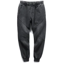 Большие размеры 8XL мужские s мешковатые джинсы весна осень высокая стрейч мужские джинсовые брюки хлопок мода эластичный пояс мужские джинсовые брюки