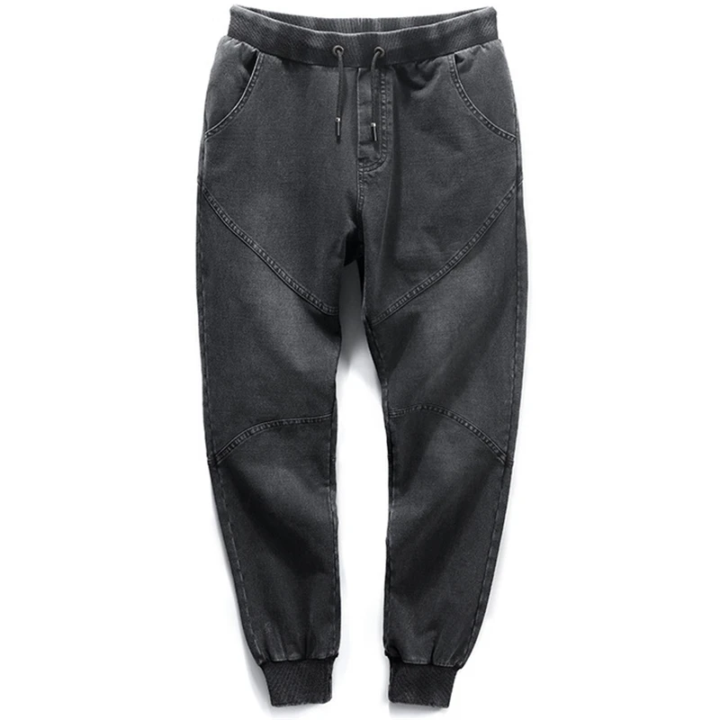 

Big Size 8XL Mens Baggy Jeans Spring Autumn High Stretch Male Denim Pants Cotton Fashion Elastic Waist Men Jean Trousers 2018