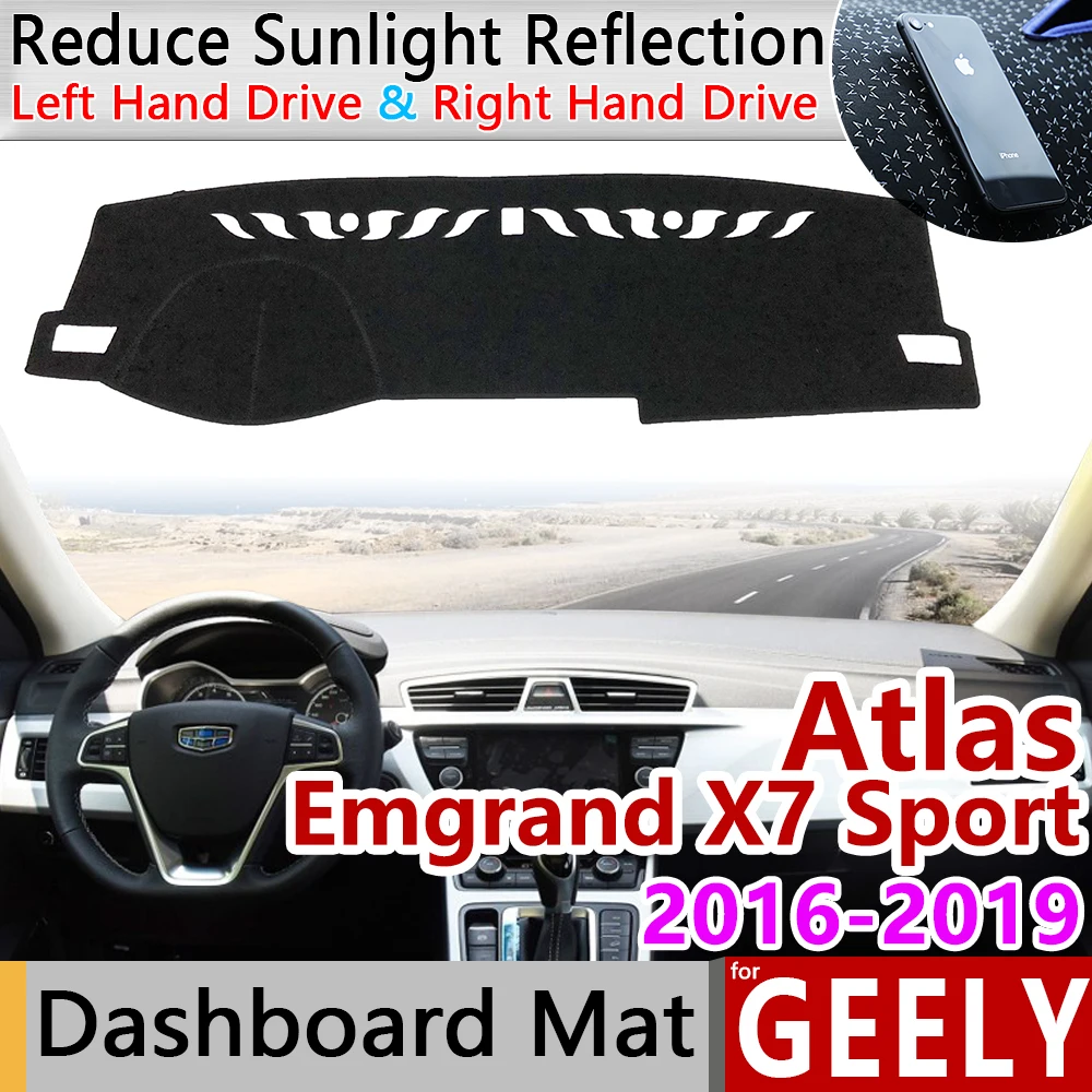 

for Geely Atlas Boyue Emgrand X7 Sport 2016 2017 2018 2019 Anti-Slip Mat Dashboard Cover Sunshade Dashmat Protect Accessories