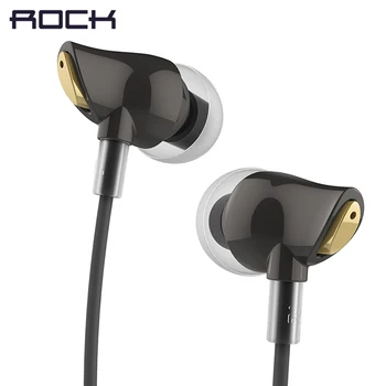 

ROCK In Ear Zircon Stereo Earphone Hot Sale 3.5mm Headset for iPhone 6 6S 5 5S SE 4 4S Samsung of Luxury Earbuds With Mic