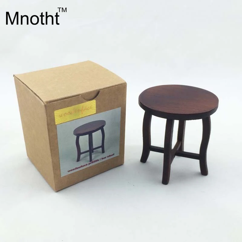 

2 Colors 1/6 Woodenface pr026 Small Round Stool Black/Brown For 12'' Action Figure Scene Accessories Toys