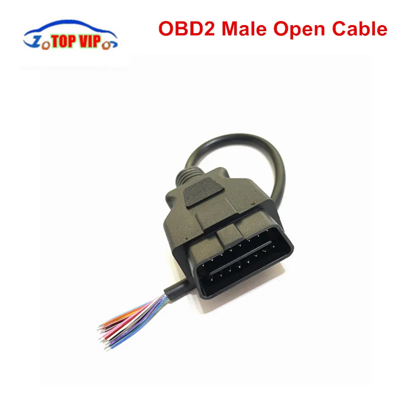 OBDII 16Pin Расширение Кабель открытие OBD2 автомобиля диагностический Интерфейс Разъем конвертер obd2 мужской открытым Кабель-адаптер