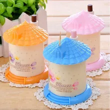 1 шт. Новая автоматическая Подставка Для Зубочисток Карманный Модный маленький портативный дом образный креативный зубочистка коробка(случайный цвет