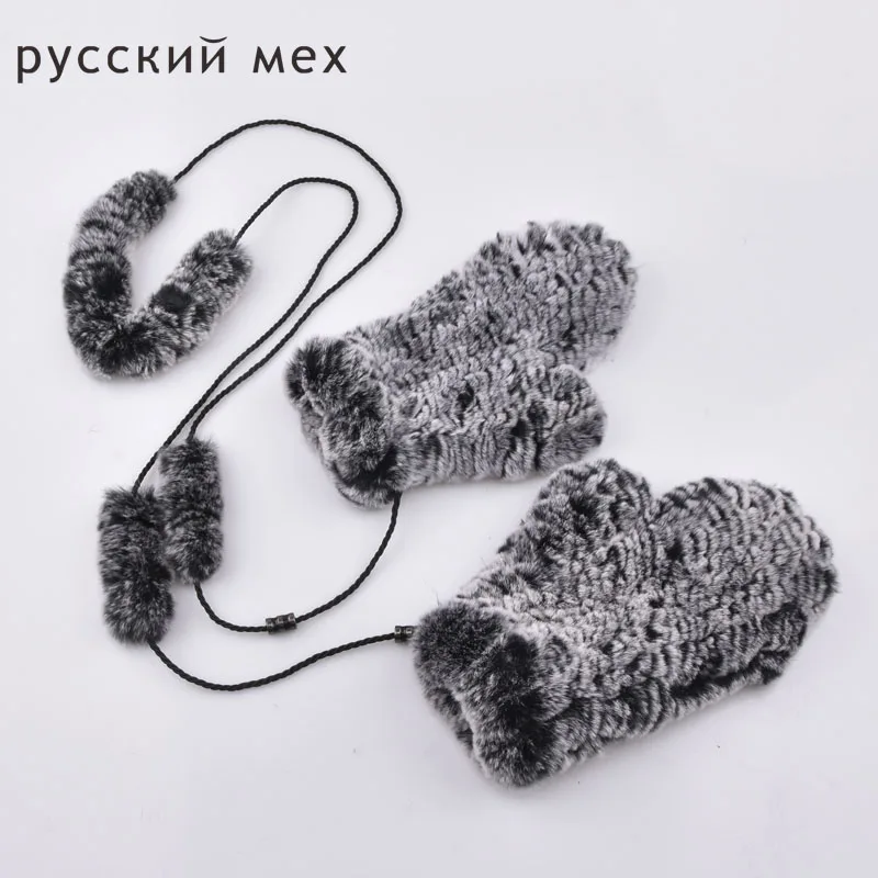 

women real Rex rabbit fur Gloves lovely ladies genuine Rex rabbit fur Elasticity gloves warm gloves knitted