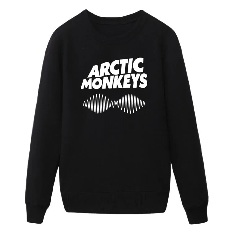 

2017 men brand rock and roll band Arctic monkeys sweatshirts 100% cotton O-neck fleece Arctic monkeys hoodies clothing