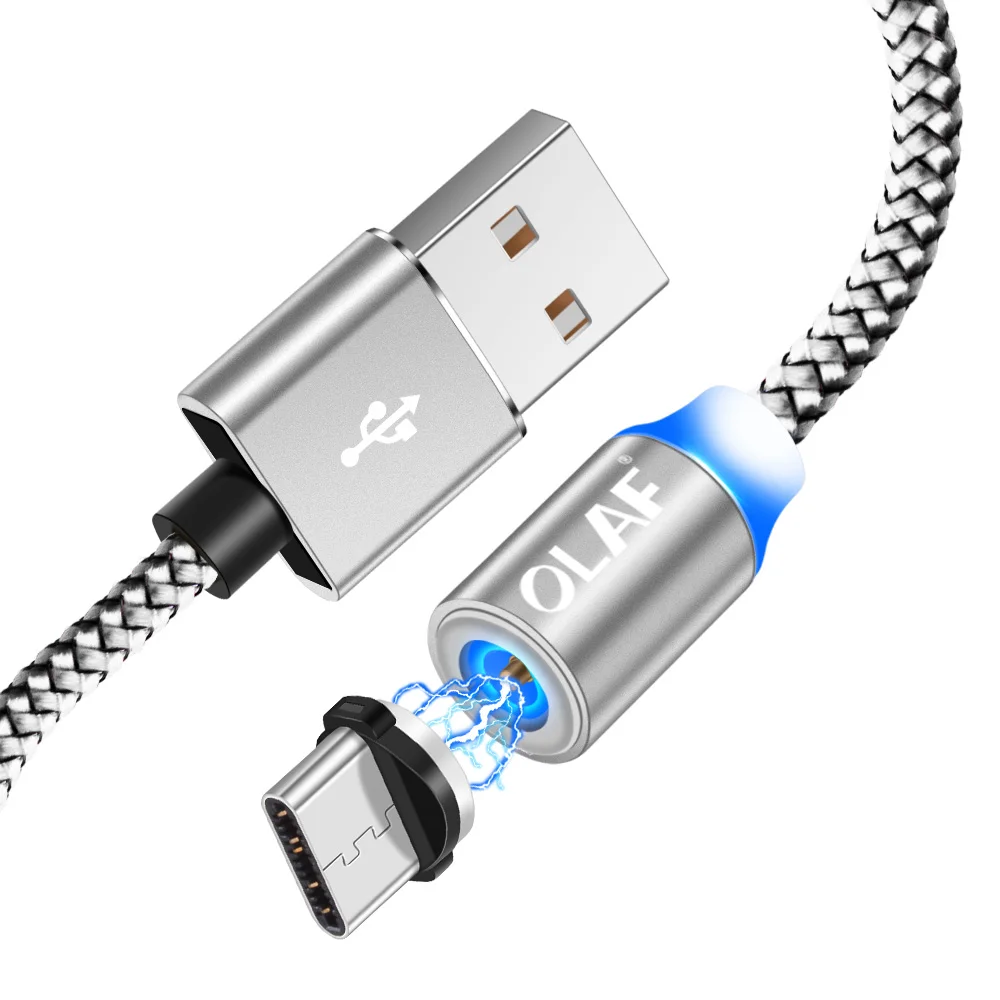 Магнитный usb-кабель Олаф для быстрой зарядки, кабель Micro USB type C, Магнитный зарядный кабель для мобильного телефона, usb шнур для iPhone X 7 samsung