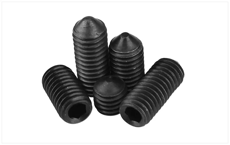 

DIN914 12.9 carbon steel Point end set screws face hexagon set screws black M2.5 M3 M4 M5 M6 M8 M10 M12 headless machine meters